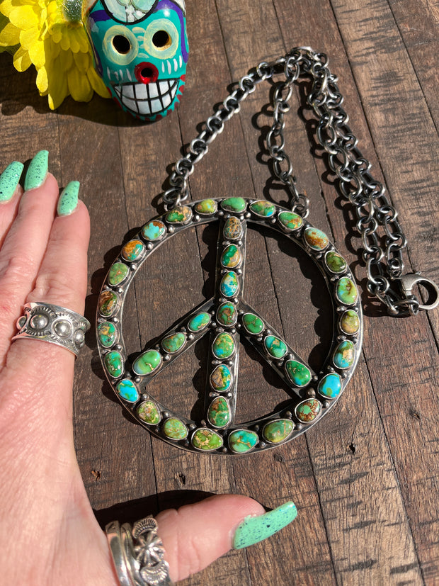 The HCC Mixed Mines Peace Sign Necklace 4