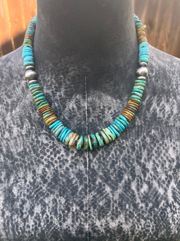 Kingman Disc Bead Necklace