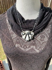 White Buffalo Half Cluster Necklace #2