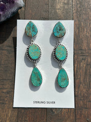 3 Stone Kingman Earrings #1