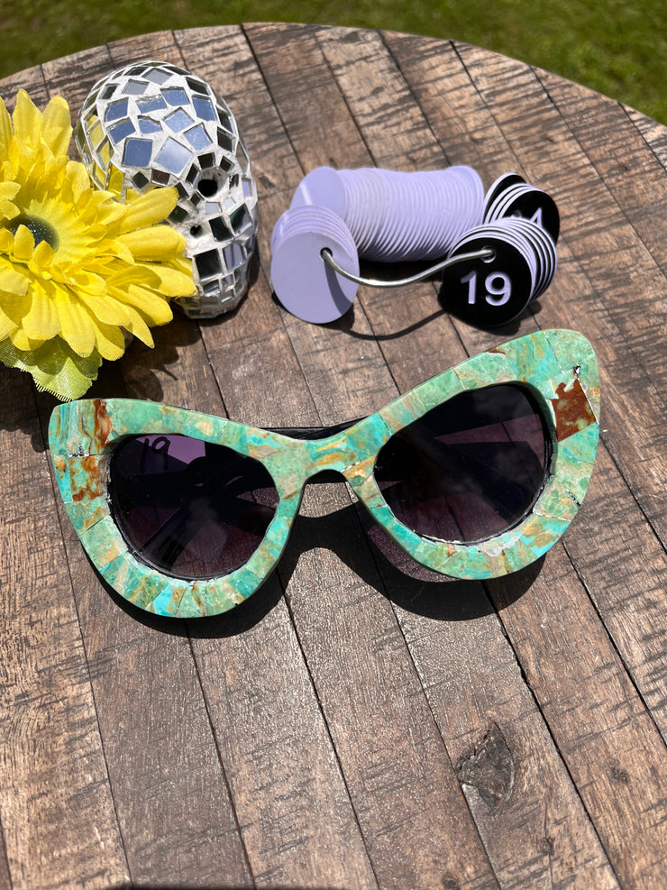 Handmade Kingman Inlay Sunglasses #19