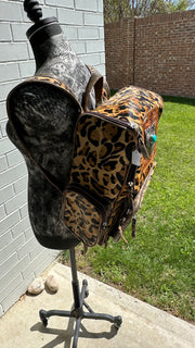 Leopard Cowhide Backpack