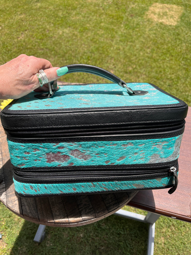 Turquoise Acid Wash Jewelry Case