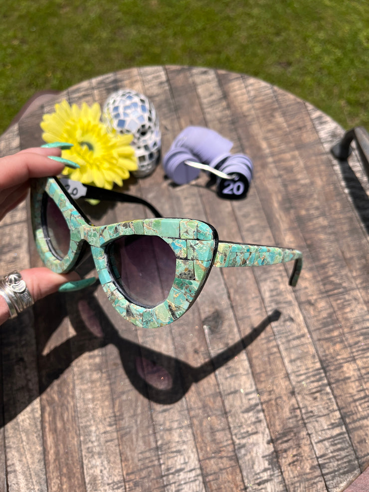 Handmade Kingman Inlay Sunglasses #20