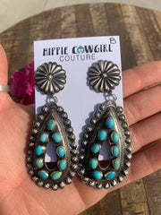 Sonoran Teardrop Concho Earrings B