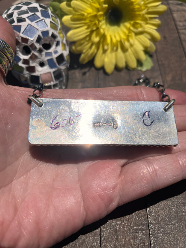 XL Cotton Candy Kingman Bar Necklace A-H