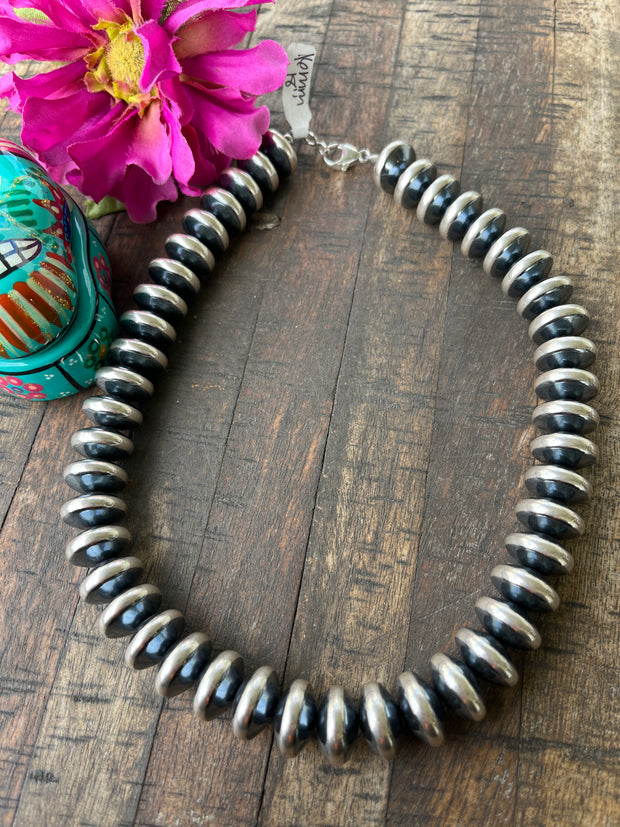 16mm 18" Rondelle "Navajo Style" Pearls