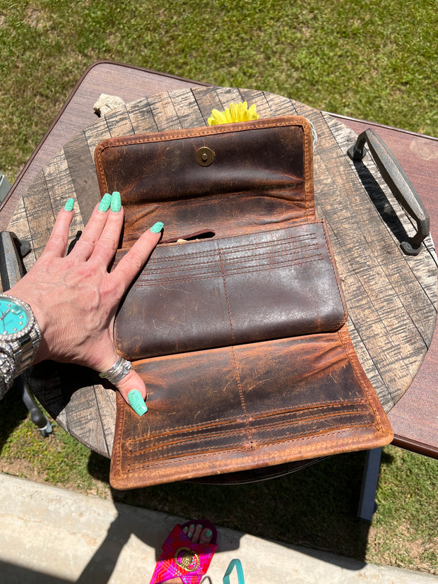 Cowhide Patchwork XL wallet