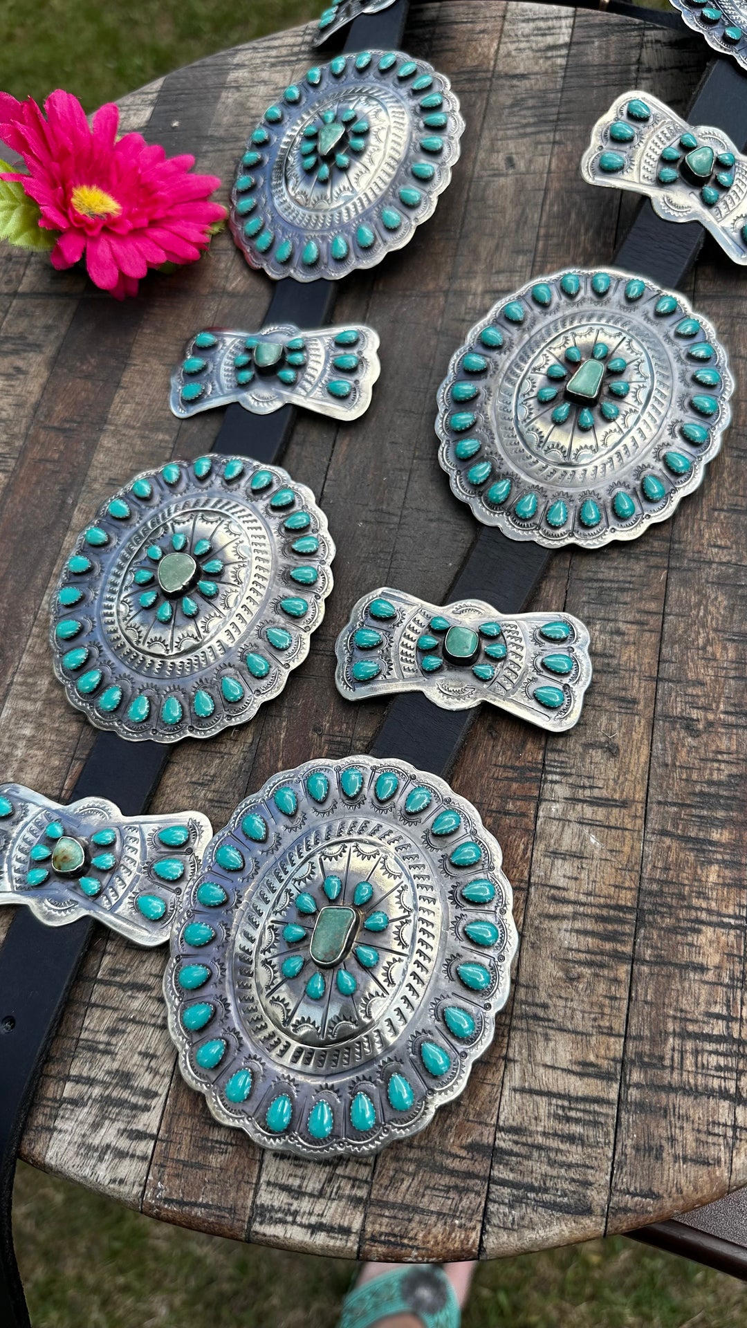 Green Concho Belt – Hippie Cowgirl Couture display picture 2