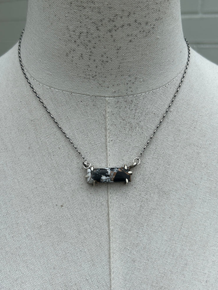 Waterproof White Buffalo Remix Bar Necklace #3