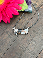 Waterproof White Buffalo Remix Bar Necklace #11