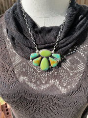 Green Kingman Half Cluster Necklace #1