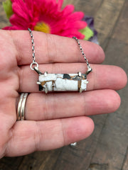 Waterproof White Buffalo Remix Bar Necklace #3