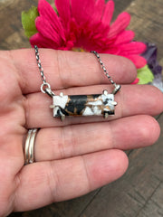 Waterproof White Buffalo Remix Bar Necklace #11