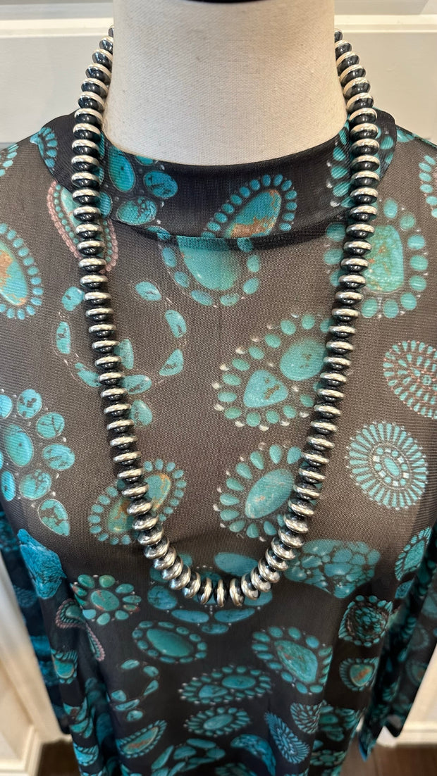 14mm 30" Rondelle "Navajo Style" Pearls
