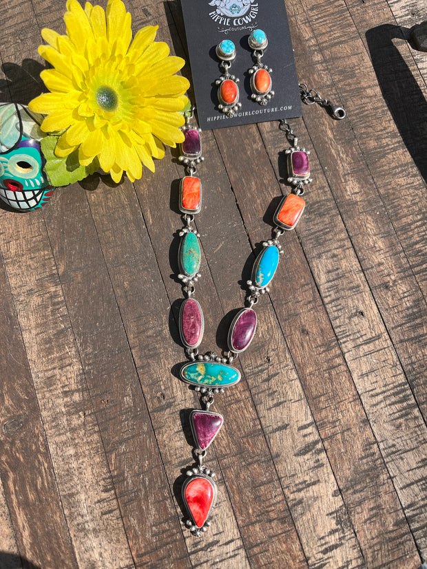 Multi Color Lariat Set