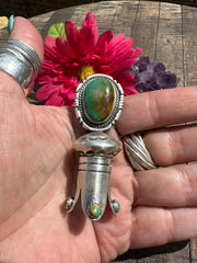 Mixed Mines Squash Blossom Pendant #9