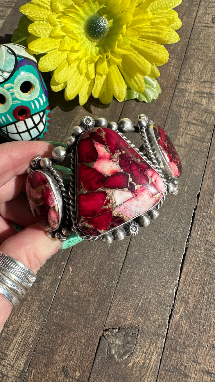 Dahlia Rose 3 Stone Cuff