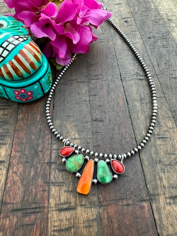 Multi Color Pearl Necklace #1