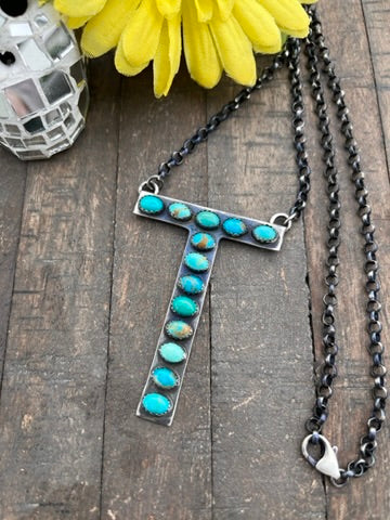 Custom Letter T Necklace
