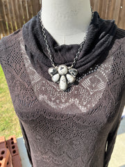 White Buffalo Half Cluster Necklace #3