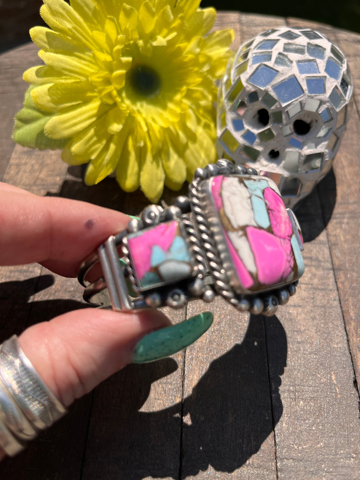 3 Stone Cotton Candy Kingman Cuff A-D