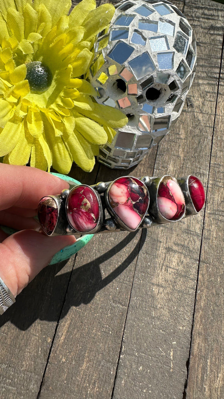 5 Stone Dahlia Rose Kingman Cuffs 1-5
