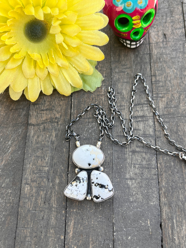 3 stone White Buffalo Necklaces #1-5