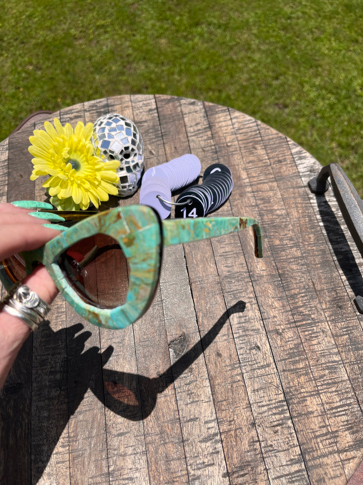 Handmade Kingman Inlay Sunglasses #14