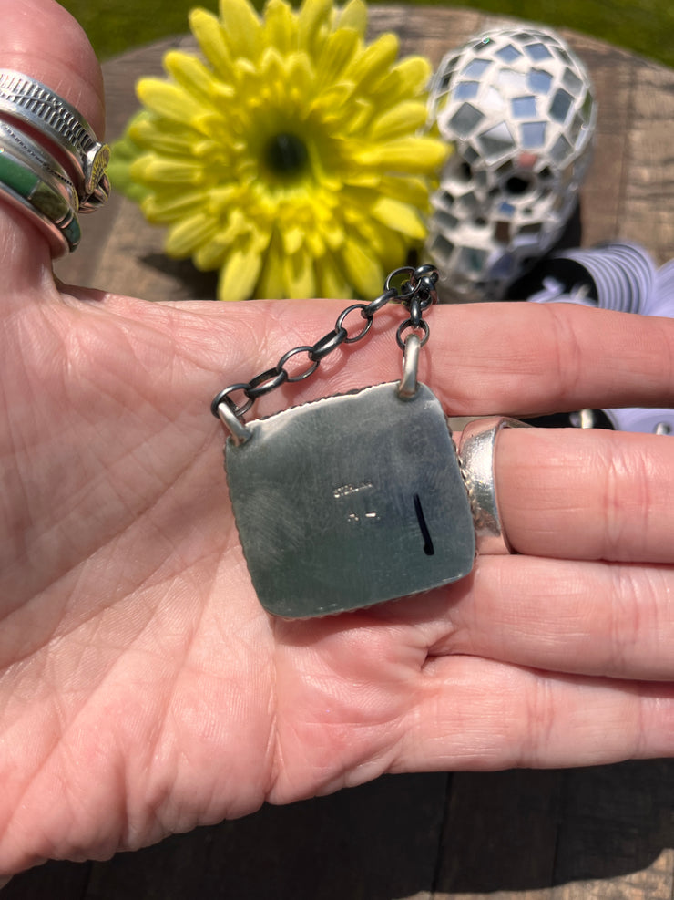 Square Cotton Candy Kingman Necklaces