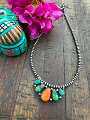 Multi Color Pearl Necklace #2