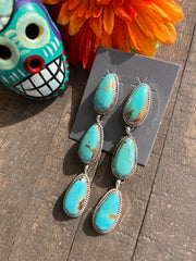 3 Stone Kingman Earrings 3a-3e