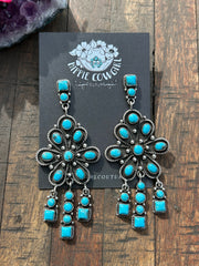 Blue Chandelier Earrings