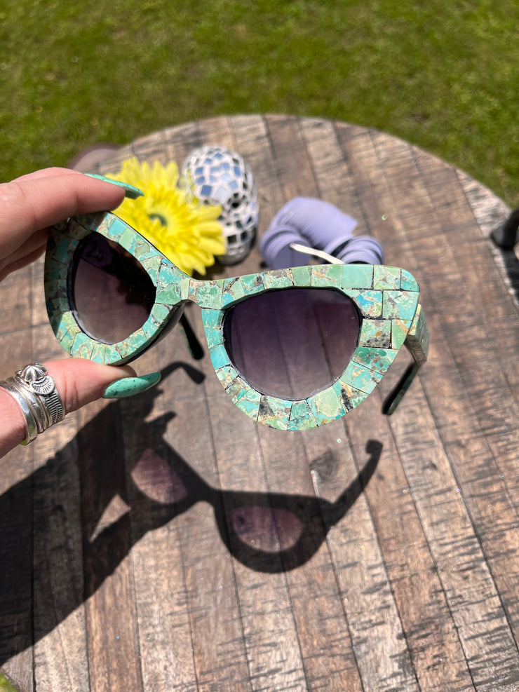 Handmade Kingman Inlay Sunglasses #20