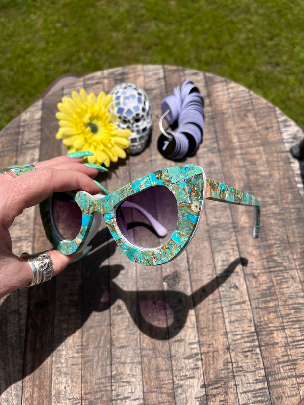 Handmade Kingman Inlay Sunglasses #1