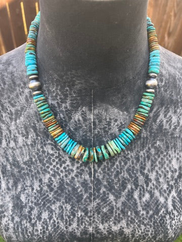 Kingman Disc Bead Necklace