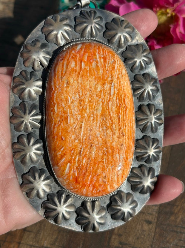 Orange Spiny Pendant