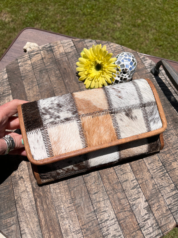 Cowhide Patchwork XL wallet