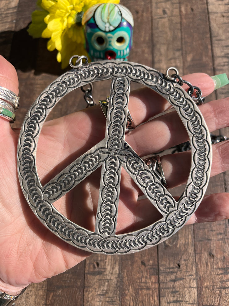 The HCC Kingman Peace Sign Necklace C