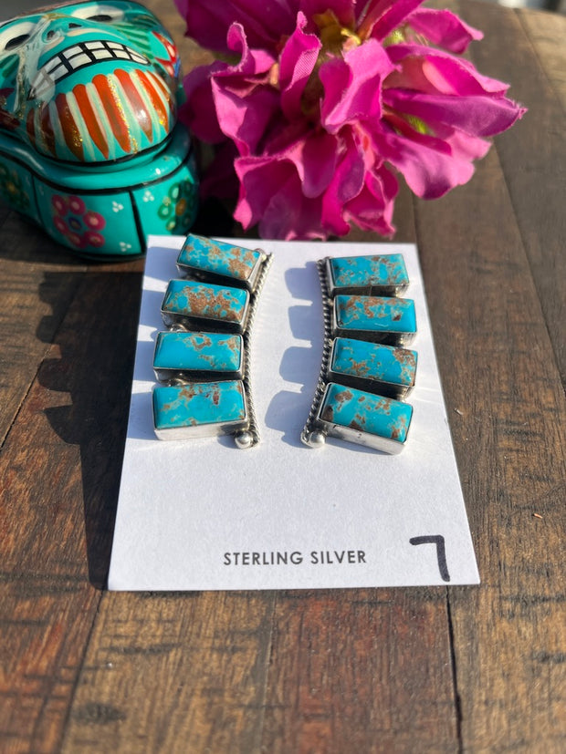 4 Stone Bar Earrings #7