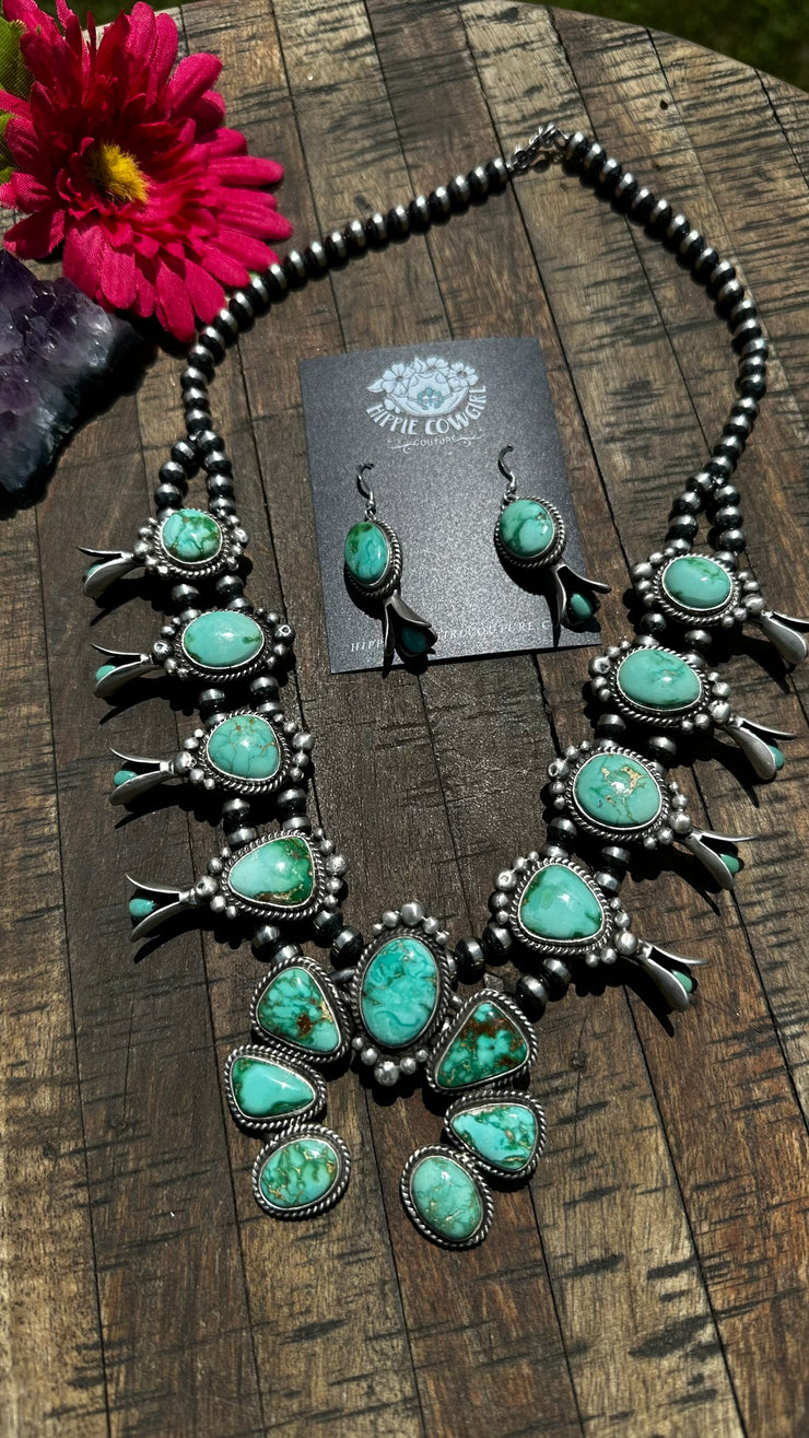 Sonoran Gold Turquoise Squash Blossom Set