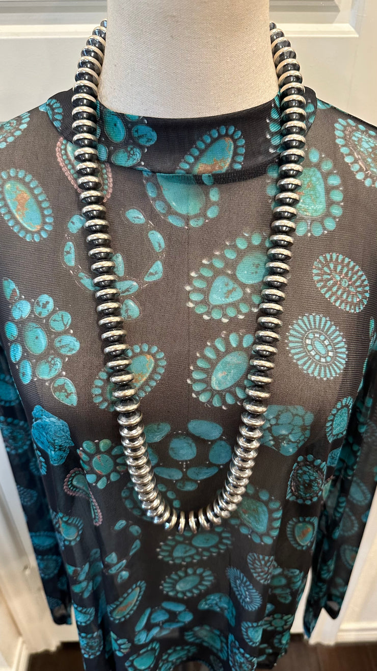 14mm 36" Rondelle "Navajo Style" Pearls