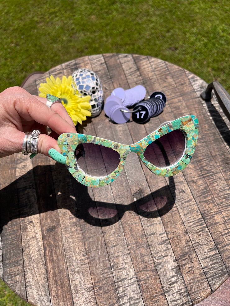 Handmade Kingman Inlay Sunglasses #17