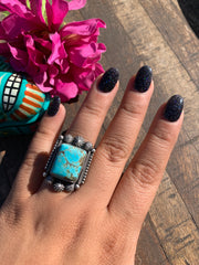 Single Stone Kingman Turquoise Ring Size 9.5 #1