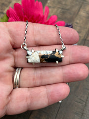 Waterproof White Buffalo Remix Bar Necklace #2