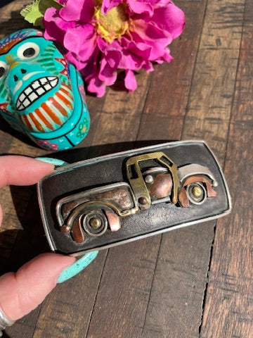 Mixed Metals Truck Belt Buckle