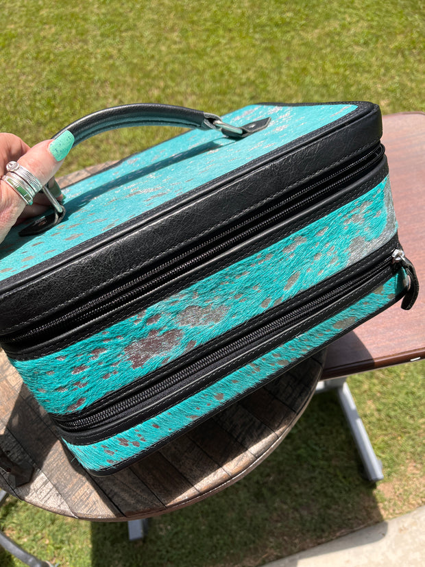 Turquoise Acid Wash Jewelry Case