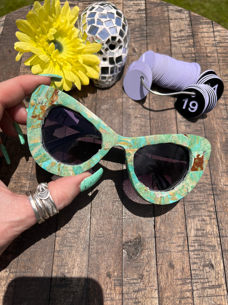 Handmade Kingman Inlay Sunglasses #19