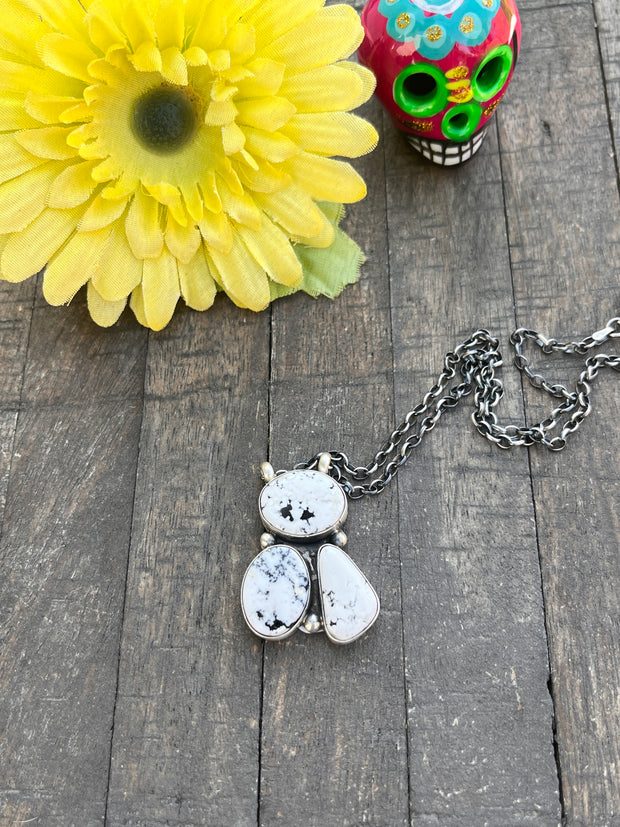 3 stone White Buffalo Necklaces #1-5