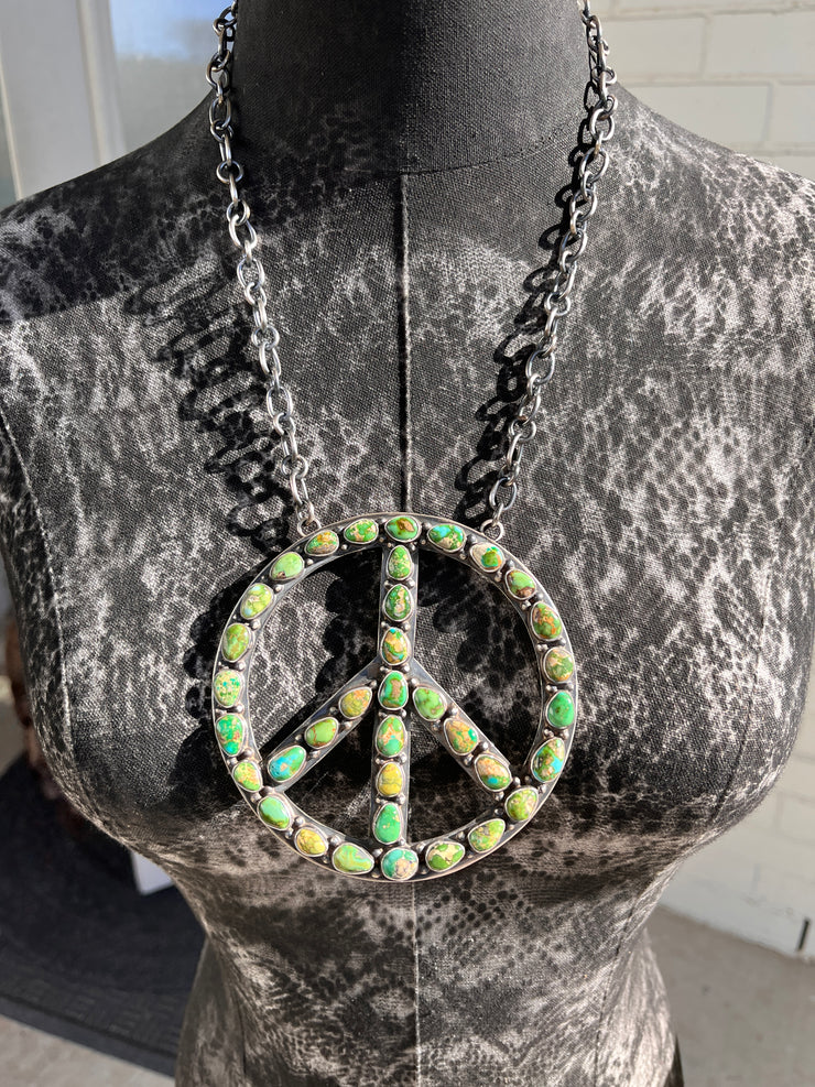 The HCC Mixed Mines Peace Sign Necklace 5